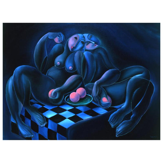Yuroz, "Lovers" Hand Signed Limited Edition Serigraph with Certificate of Authenticity.