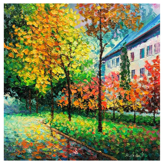 Alexander Antanenka, "After The Rain" Original Painting on Canvas, Hand Signed with Letter of Authenticity.