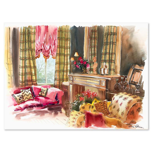 Zina Roitman, Original Watercolor Painting, Hand Signed with Letter of Authenticity.