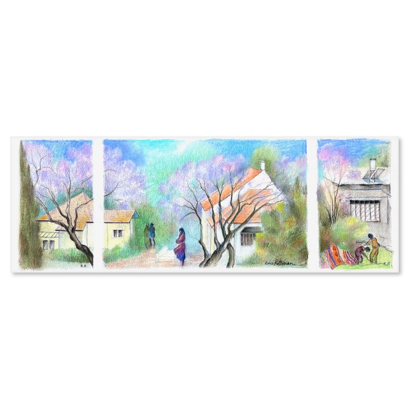 Zina Roitman, Hand Signed Original Painting with Letter of Authenticity.
