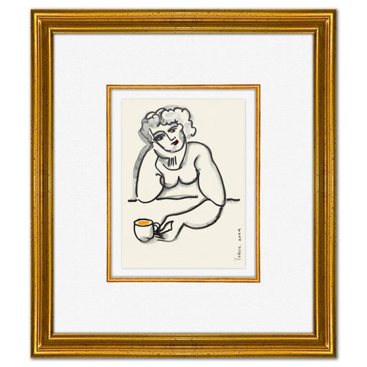 Yuroz, Framed Original Painting, Hand Signed with Letter of Authenticity.