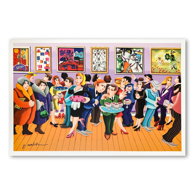 Yuval Mahler, "Opening Day" Hand Signed Limited Edition Lithograph on Paper with Letter of Authenticity.
