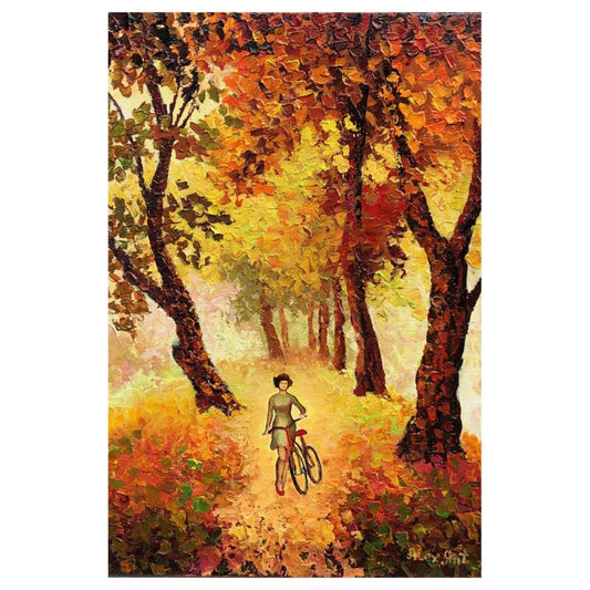 Alexander Antanenka, "Gold Forest" Original Painting on Canvas, Hand Signed with Letter of Authenticity.