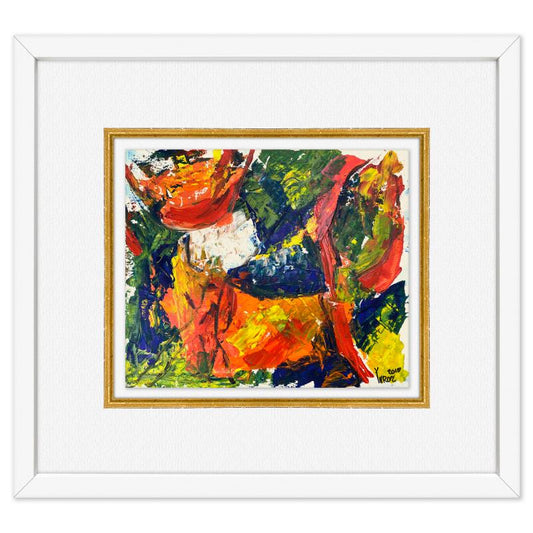 Yuroz, Framed Original Painting, Hand Signed with Letter of Authenticity.
