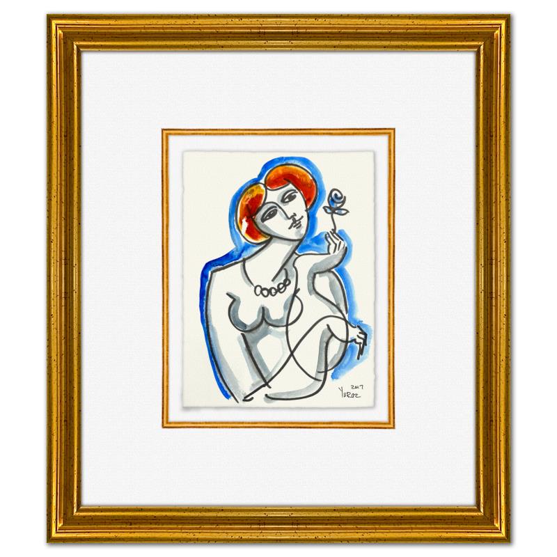 Yuroz, Framed Original Painting, Hand Signed with Letter of Authenticity.