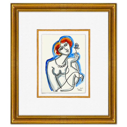 Yuroz, Framed Original Painting, Hand Signed with Letter of Authenticity.