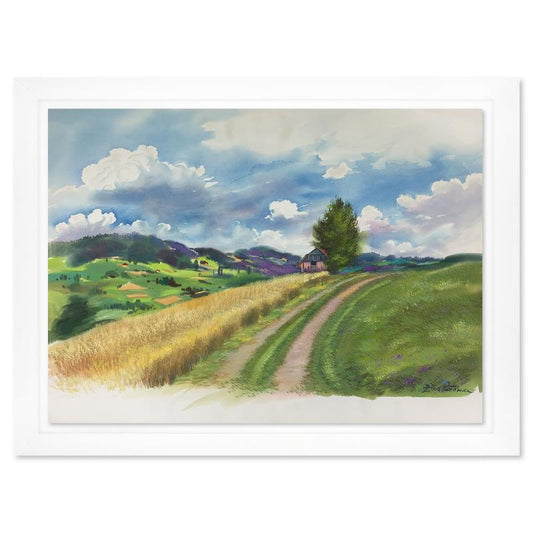 Zina Roitman, Framed Hand Signed Original Painting with Letter of Authenticity.