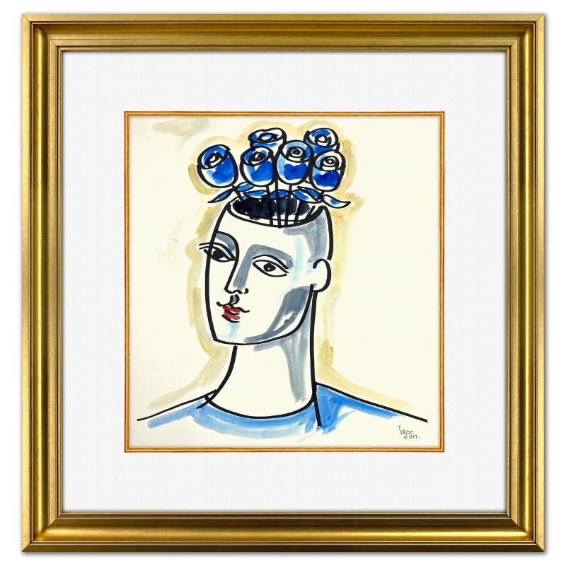 Yuroz, Framed Original Painting, Hand Signed with Letter of Authenticity.