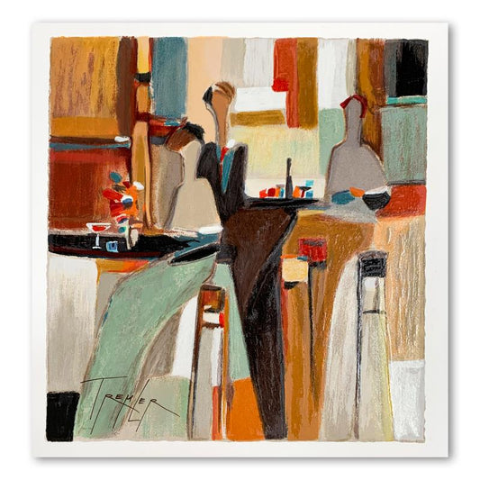 Yuri Tremler, "Evening Out" Limited Edition Serigraph, Numbered and Hand Signed with Letter of Authenticity.